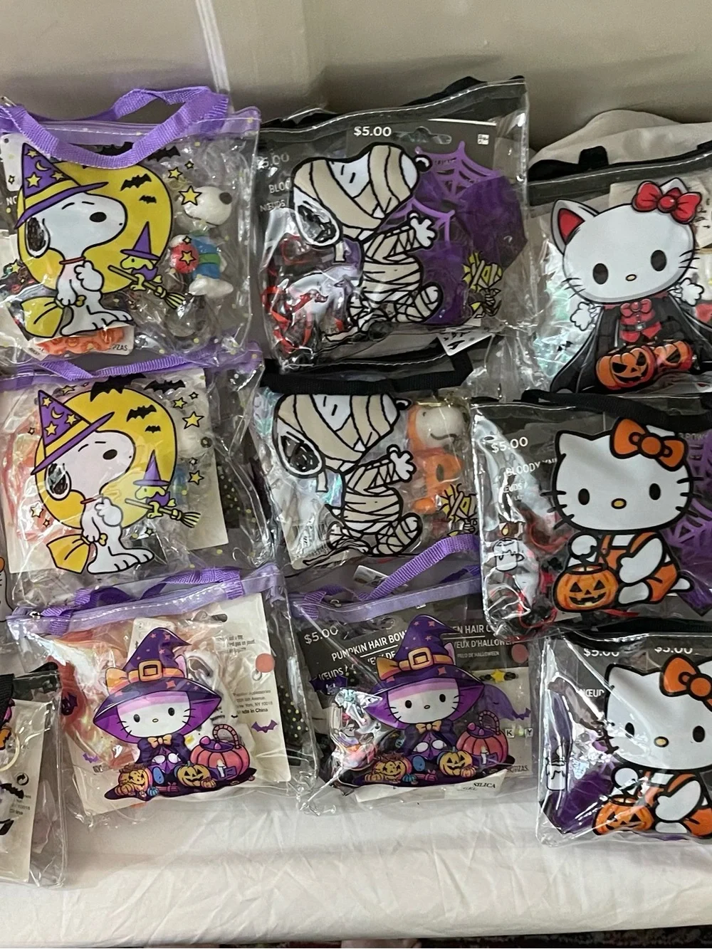 Halloween Boo Basket Bonanza: Character Bows, Bags and Bag Charms! $25 each set